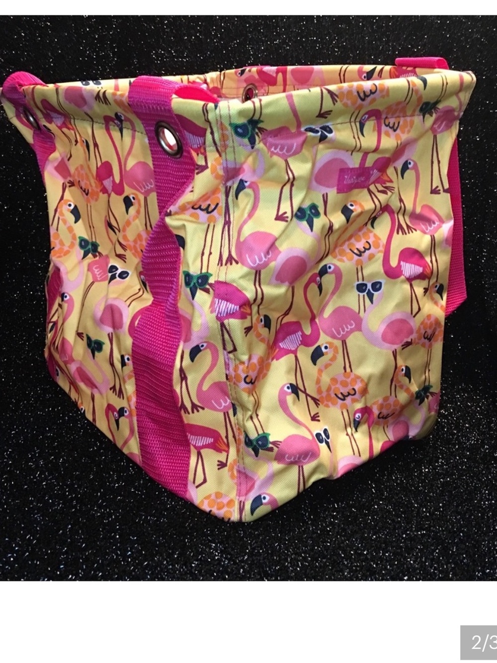 Thirty-One Small Square Utility Tote - Flamingo